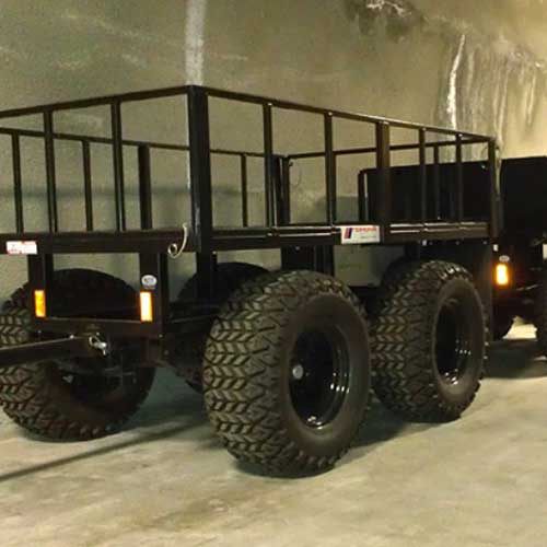 image of UTV trailer available for rent from Nohokai.
